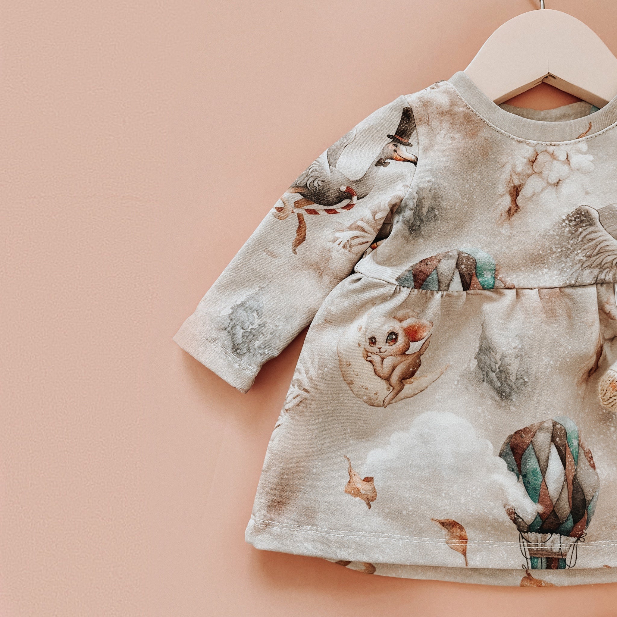 “Zoe” dress with Whimsical Creatures