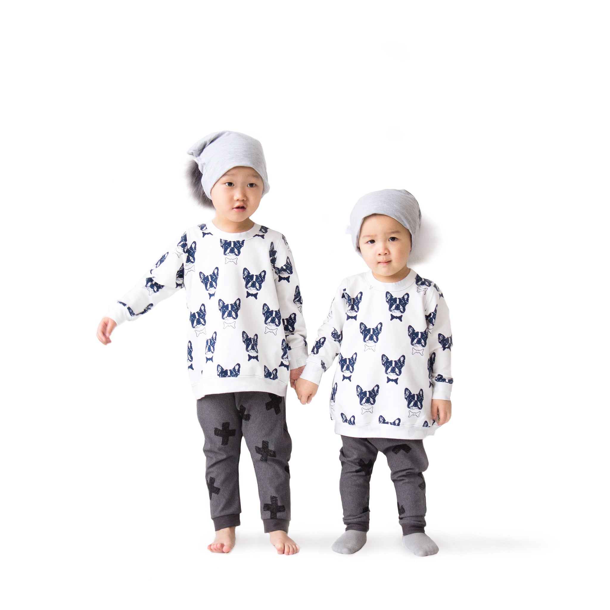 Modern Pullover with Puppies