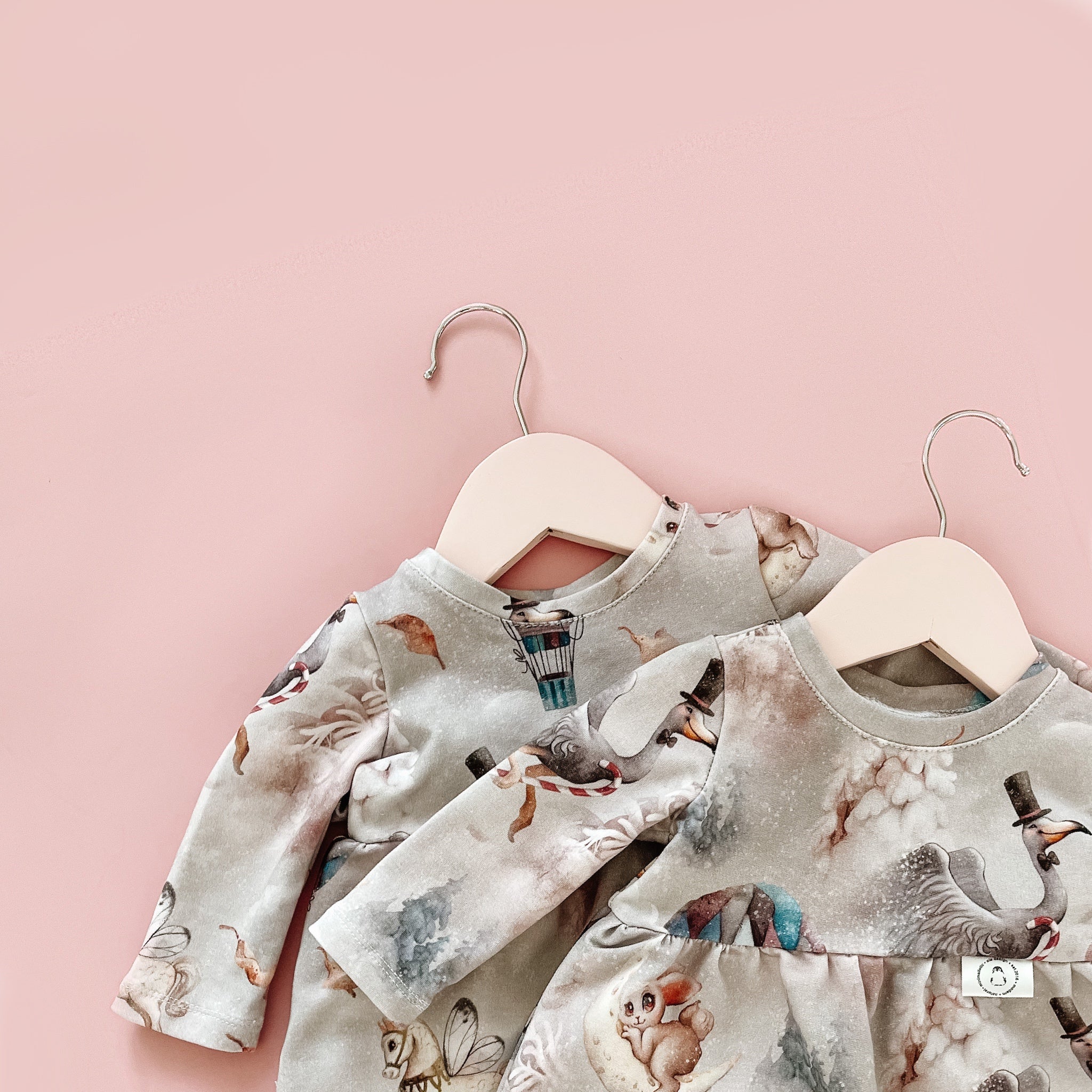 “Zoe” dress with Whimsical Creatures