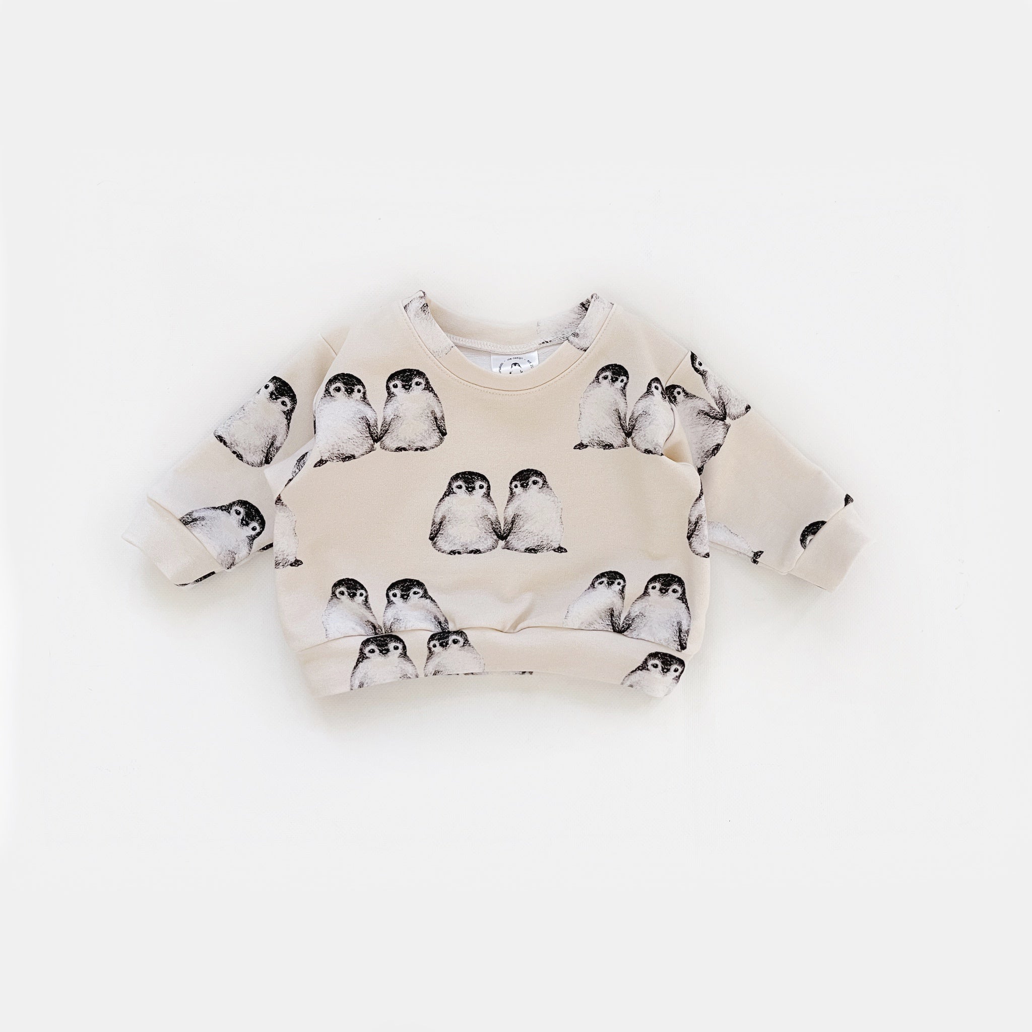 Oversized Sweatshirt with Penguins