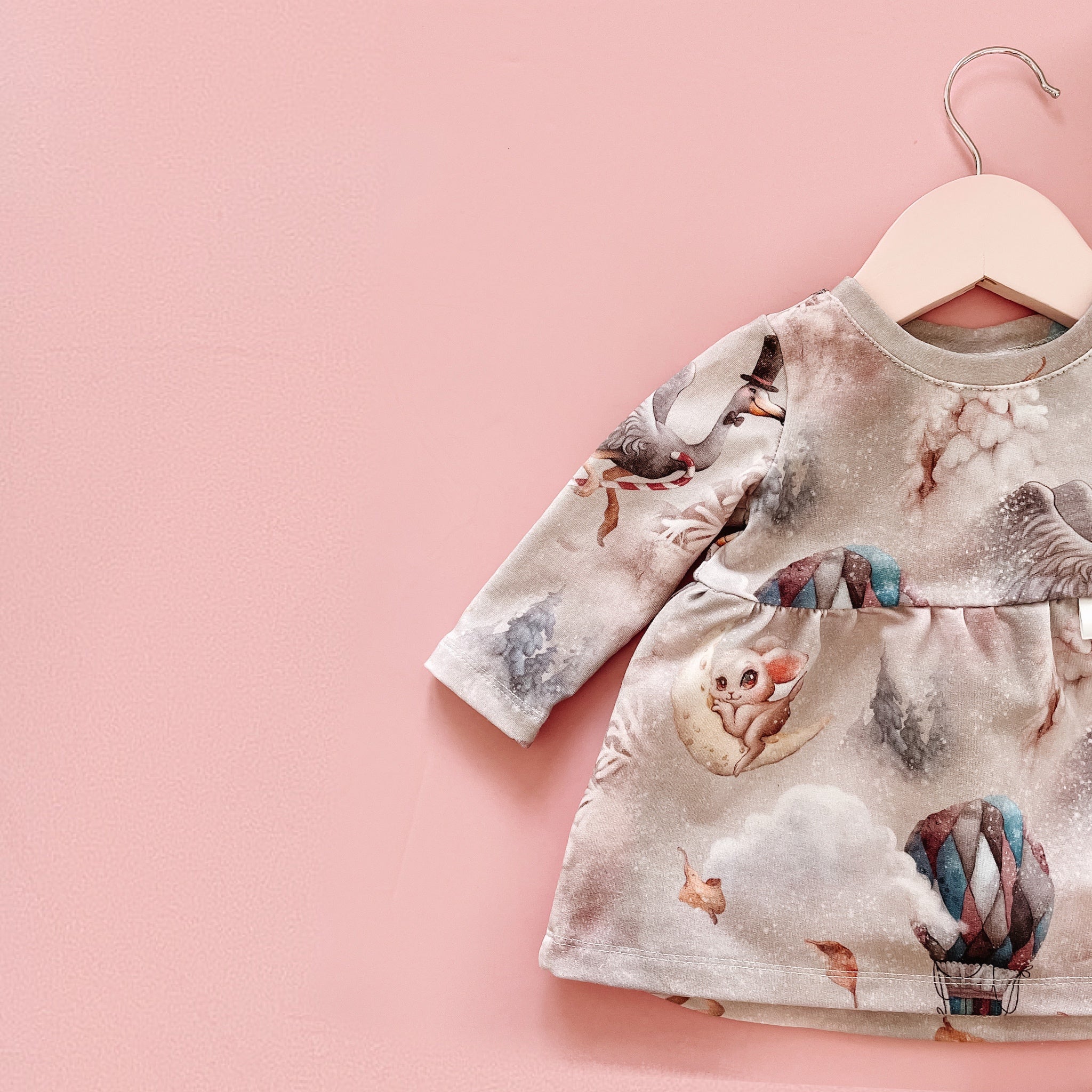 “Zoe” dress with Whimsical Creatures