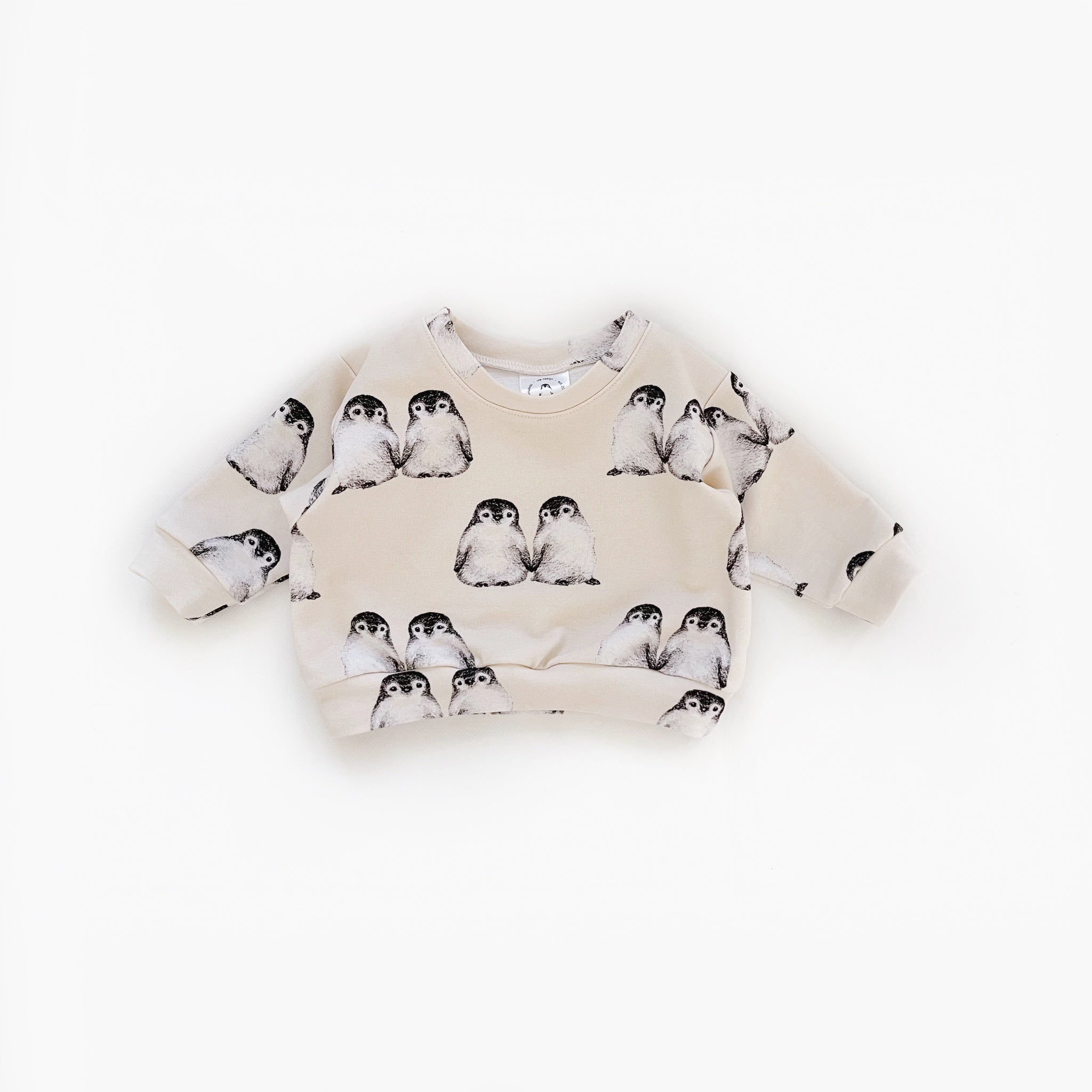 Oversized Sweatshirt with Penguins