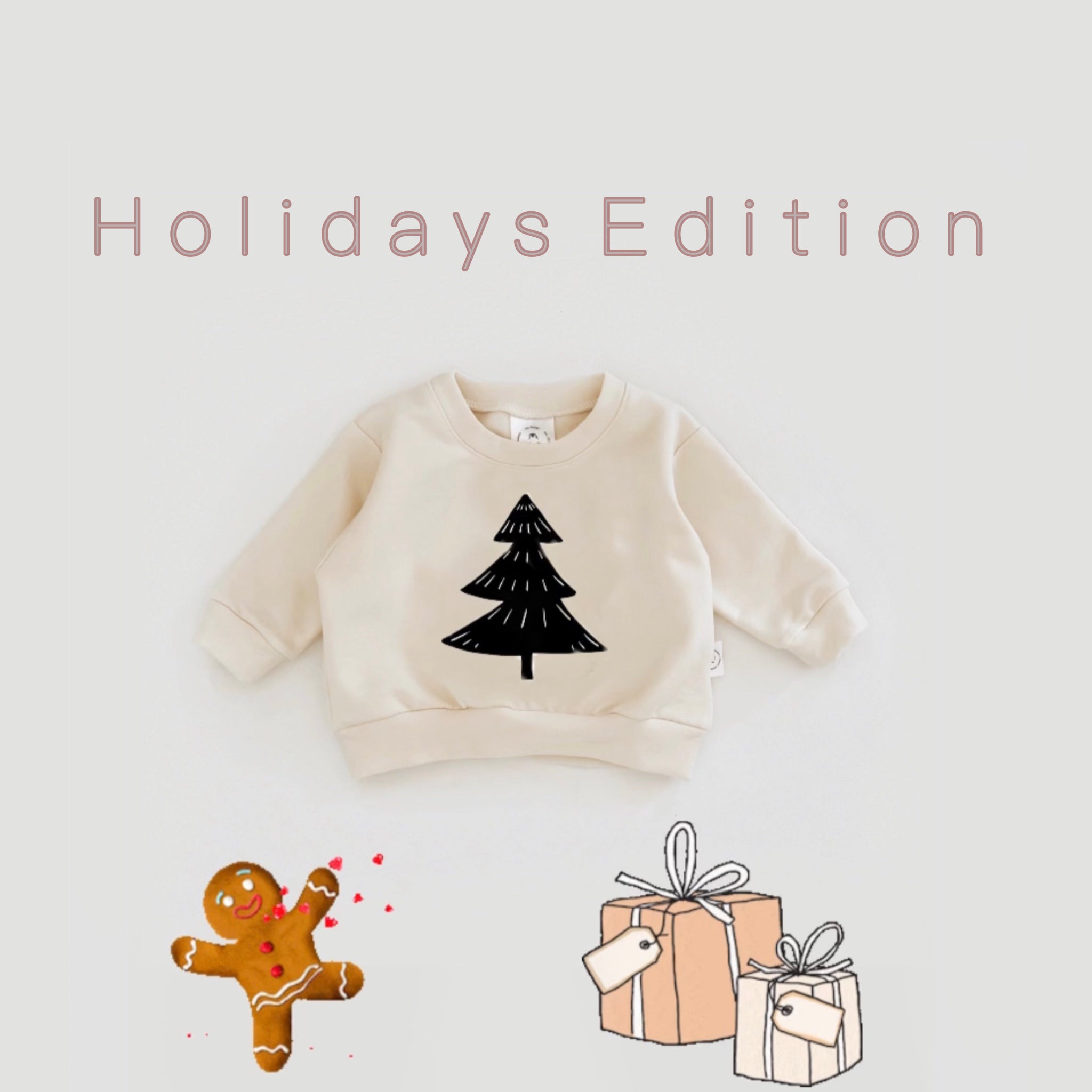 Oversized Sweatshirt with Christmas Tree