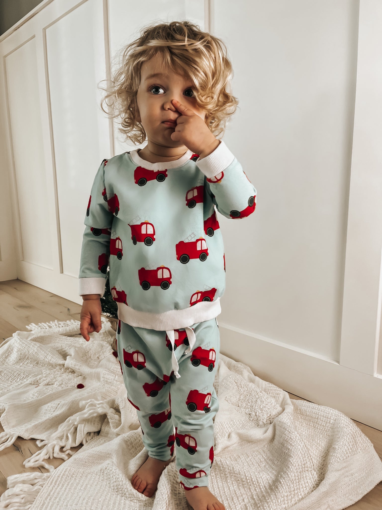 Trousers with Firetrucks