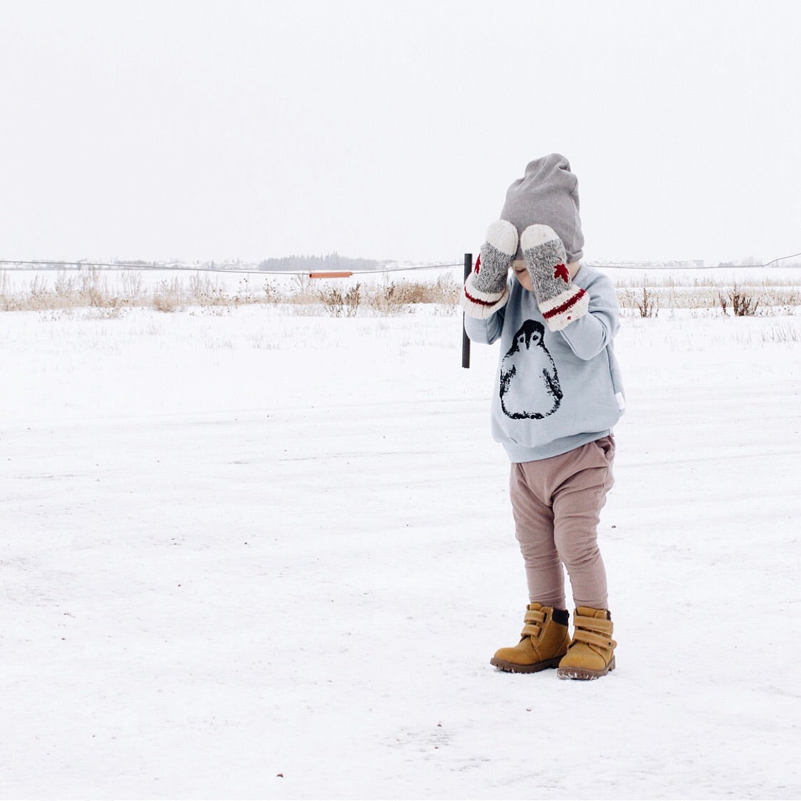 Oversized Signature Sweatshirt with Penguin