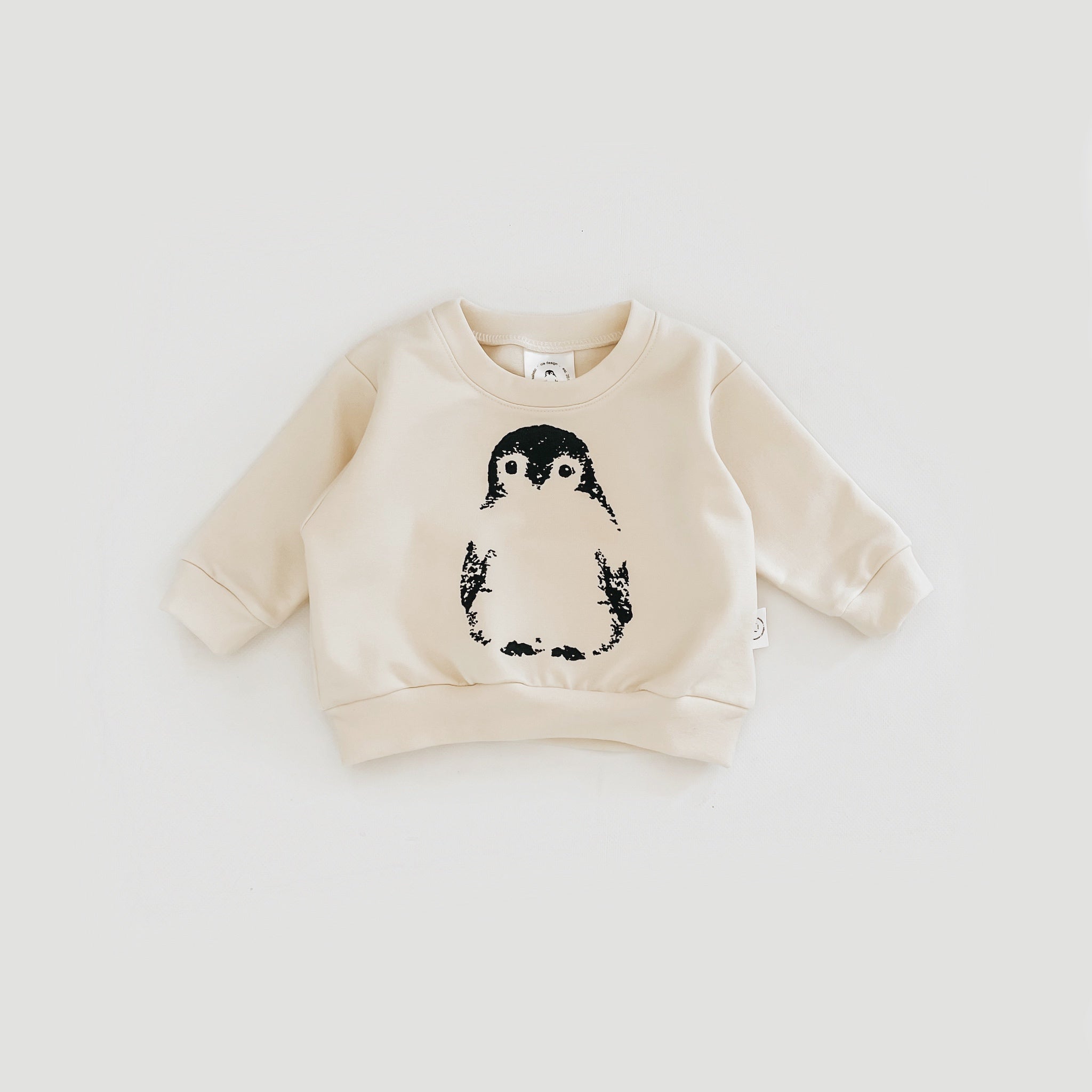Oversized Signature Sweatshirt with Penguin