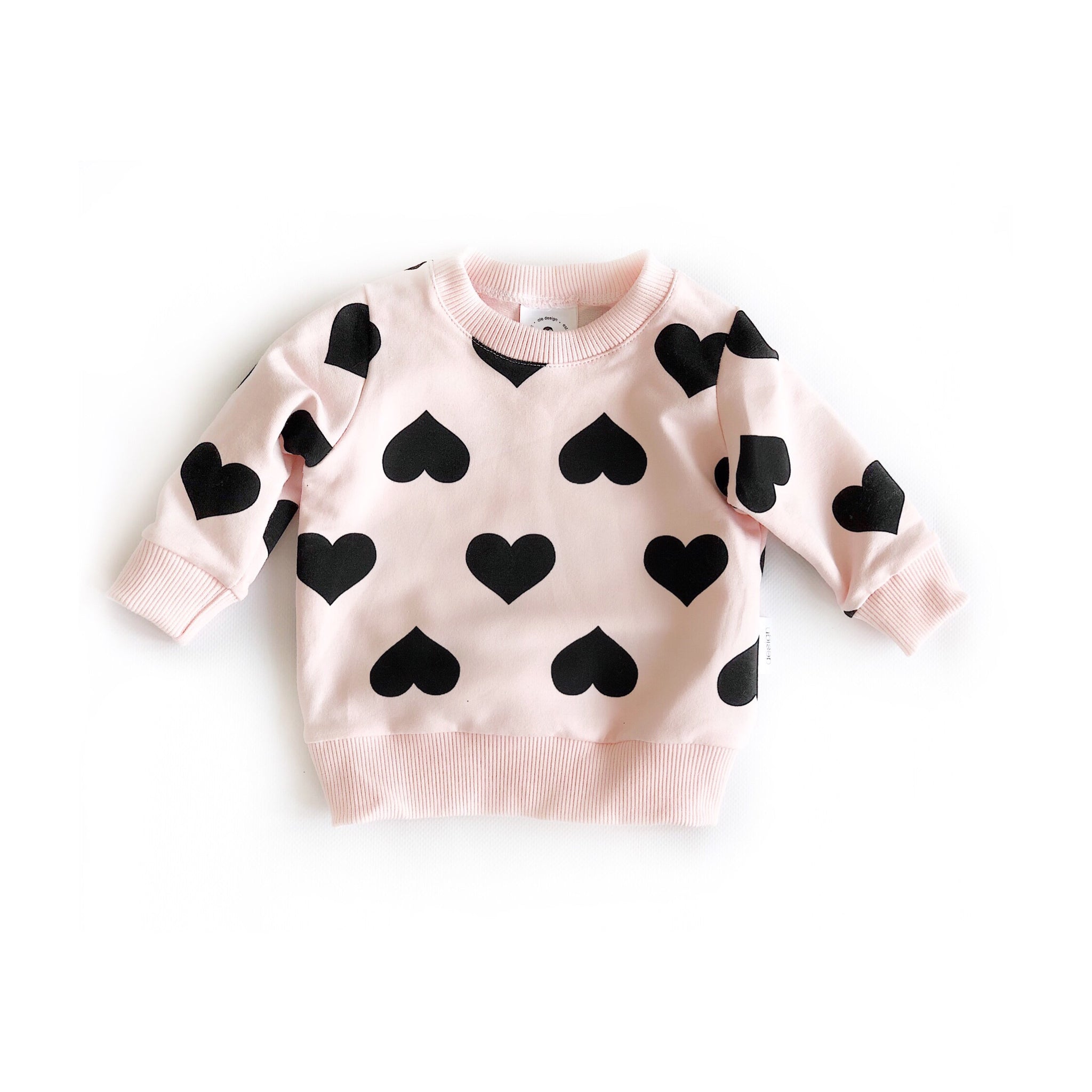 Modern Pullover with Hearts