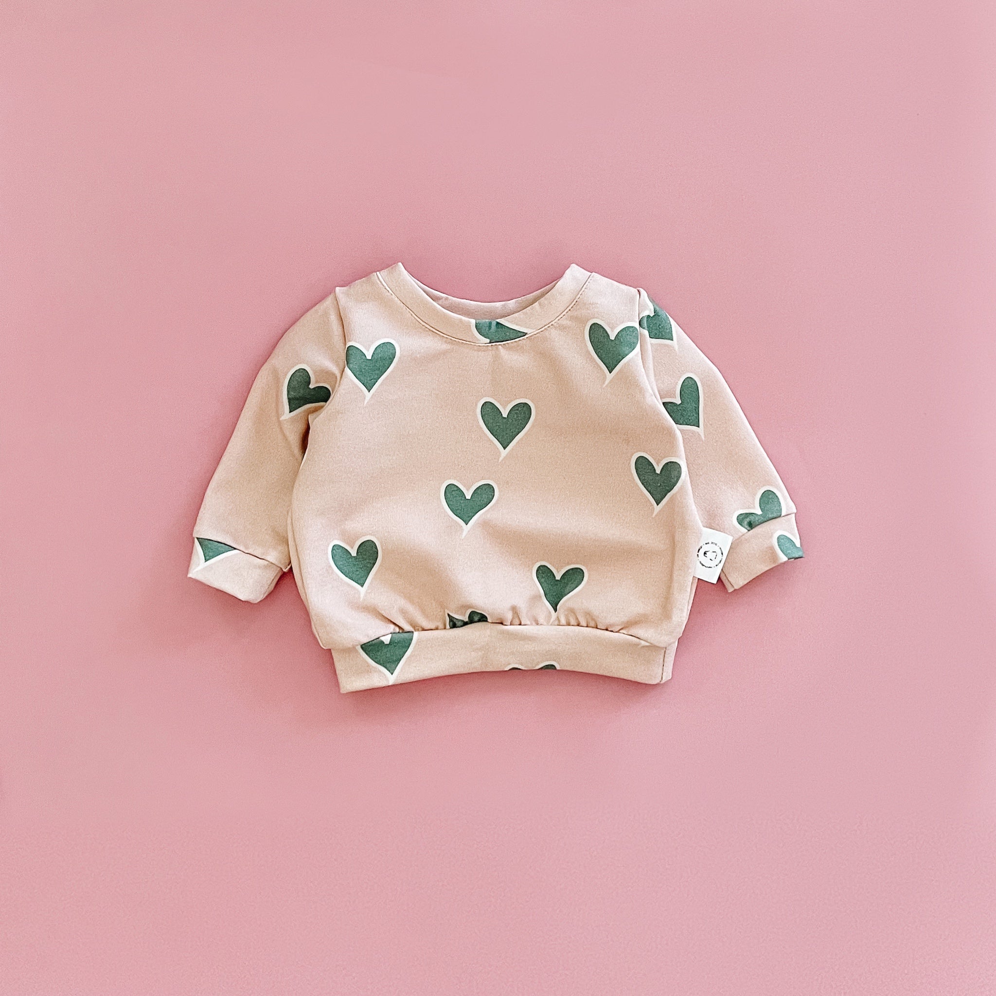 Pullover with Whimsical Hearts